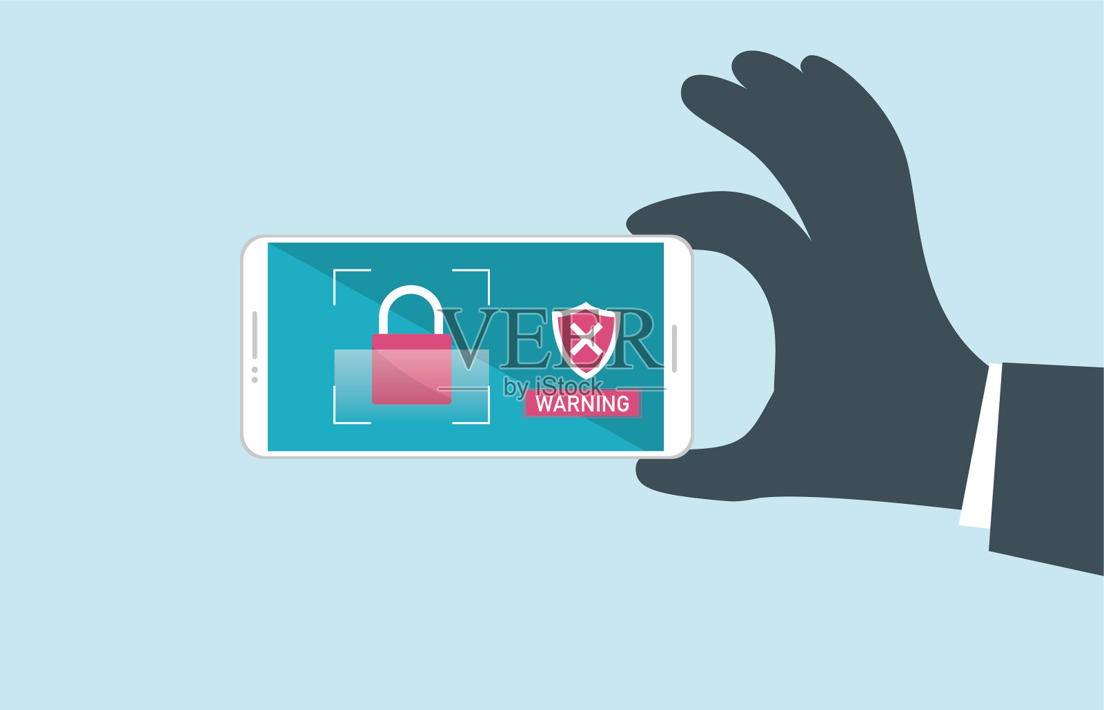 数字认证插画图片素材