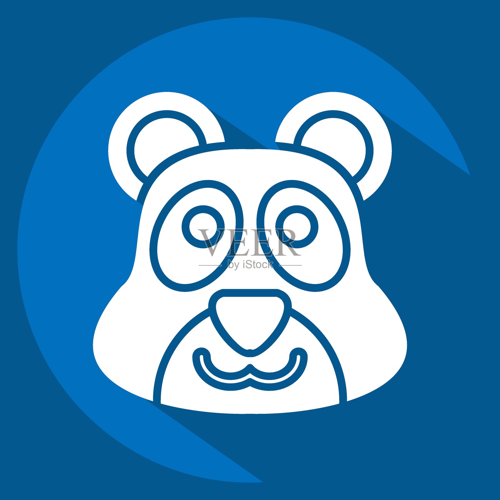 图标的熊猫。与动物有关的符号。长影式。简单的设计可编辑。简单的说明插画图片素材