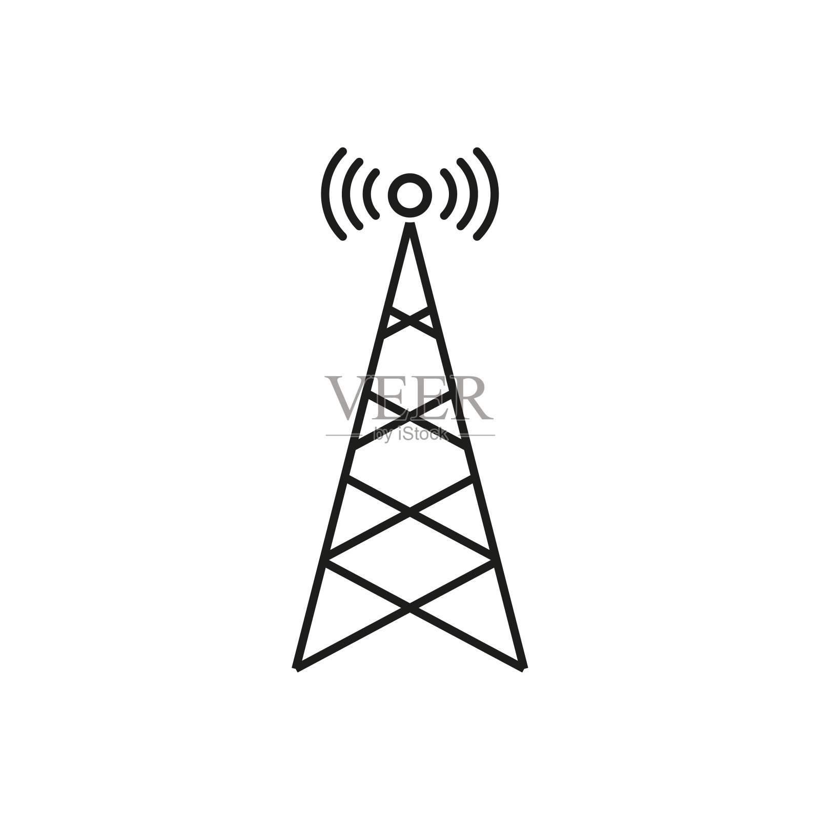 通讯塔图标。矢量插图。每股收益10。图标素材