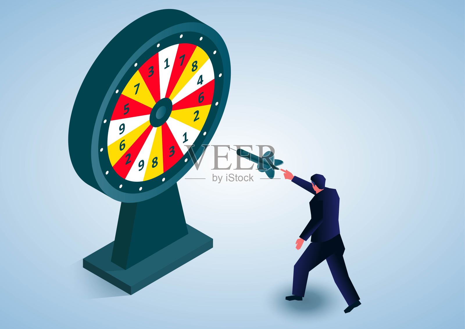 商务飞镖技能培训，商务技能学习和培训插画图片素材