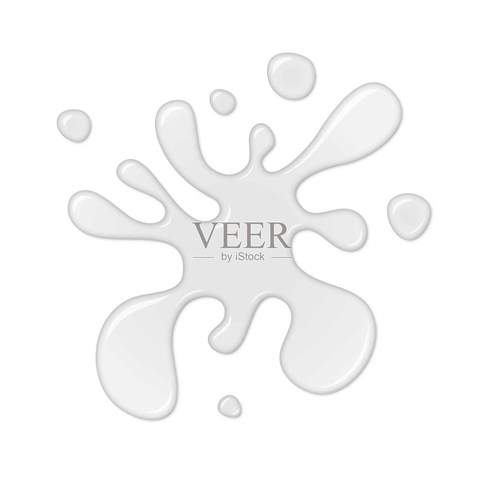 Blob飞溅。黏液孤立在白色背景。插画图片素材