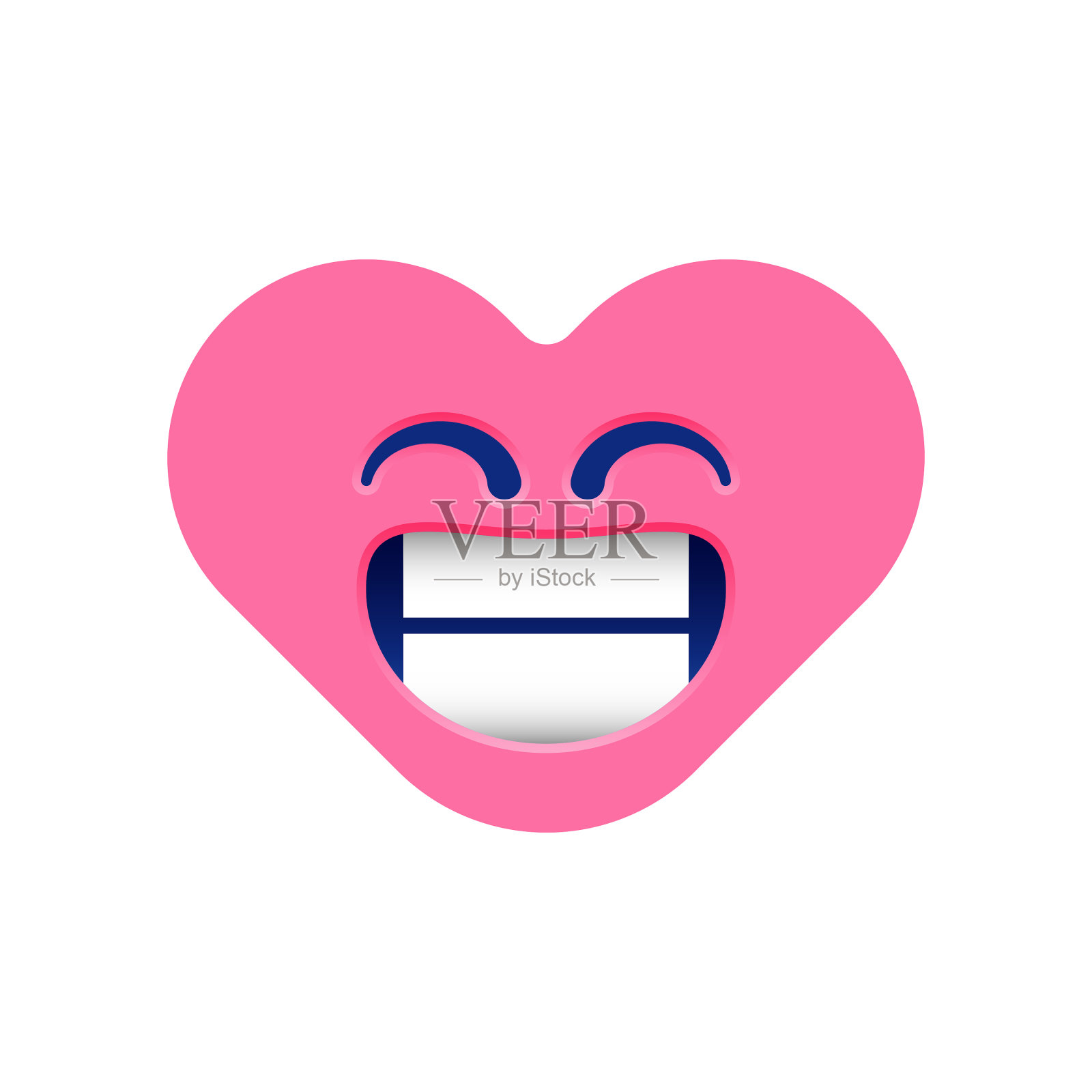 心形快乐表情符号图标素材