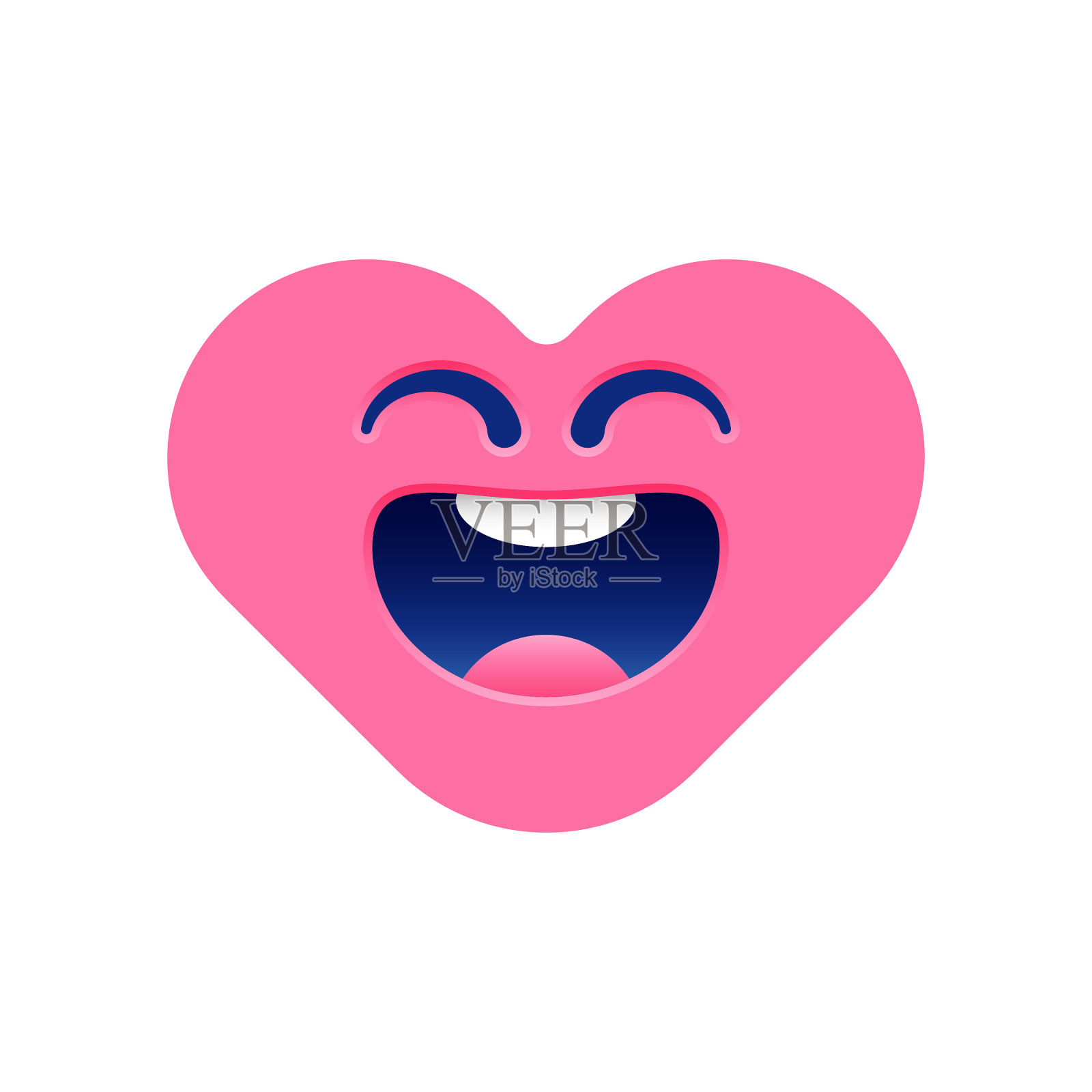 心形快乐表情符号插画图片素材