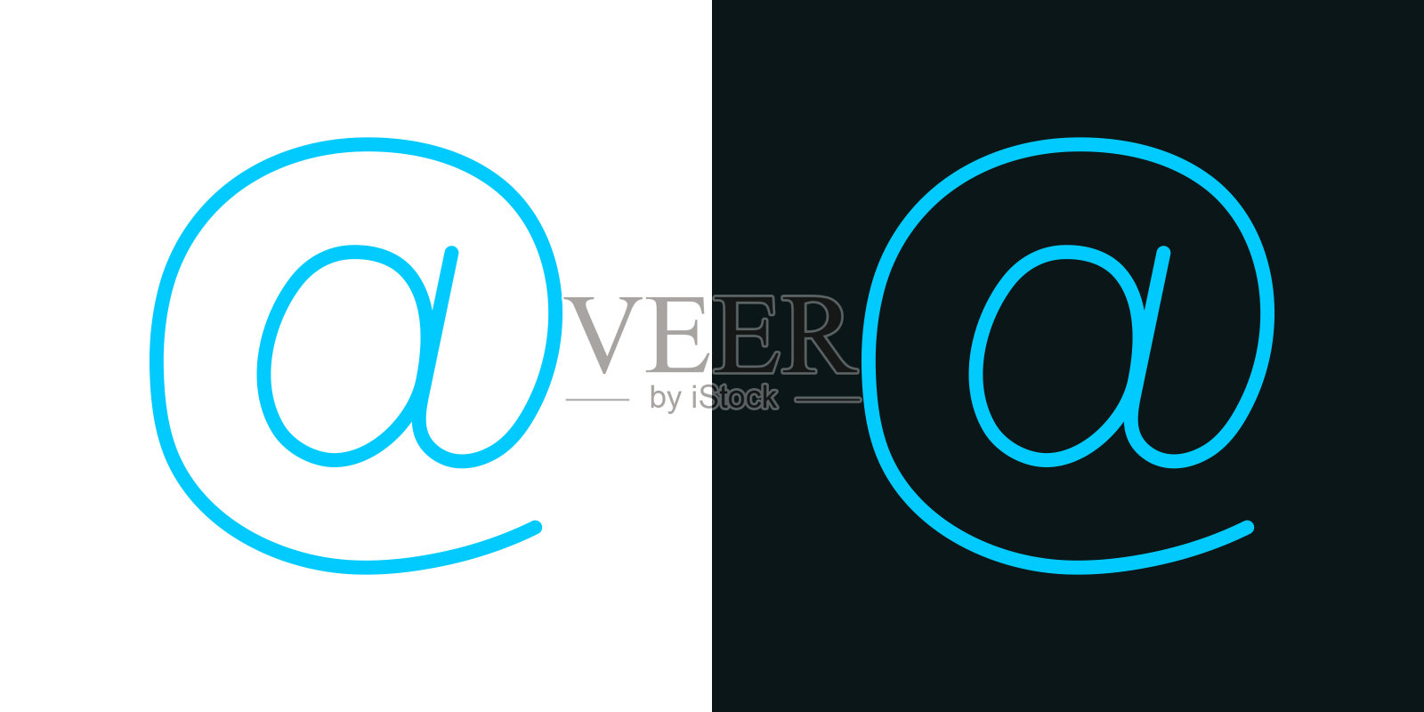 在。黑色或白色背景上的双色线图标-可编辑的笔画插画图片素材