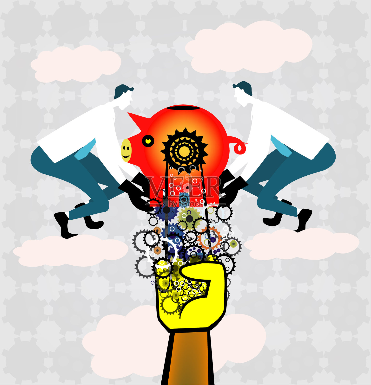 困惑，挑战，解决，思考，插画图片素材