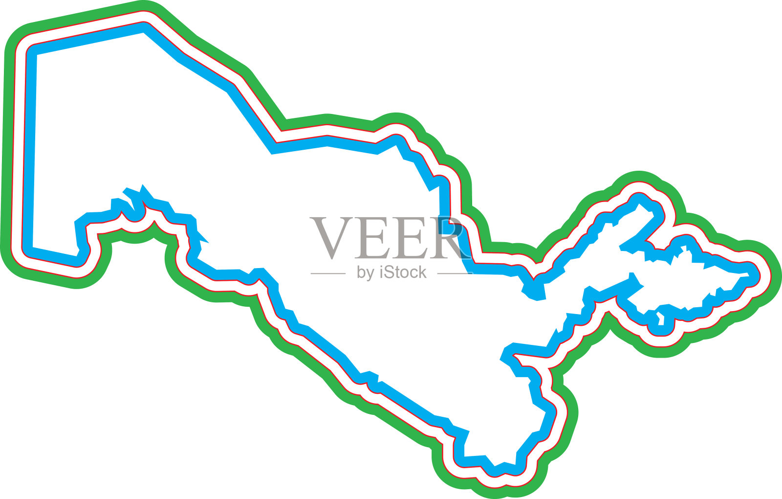 乌兹别克斯坦大纲插画图片素材