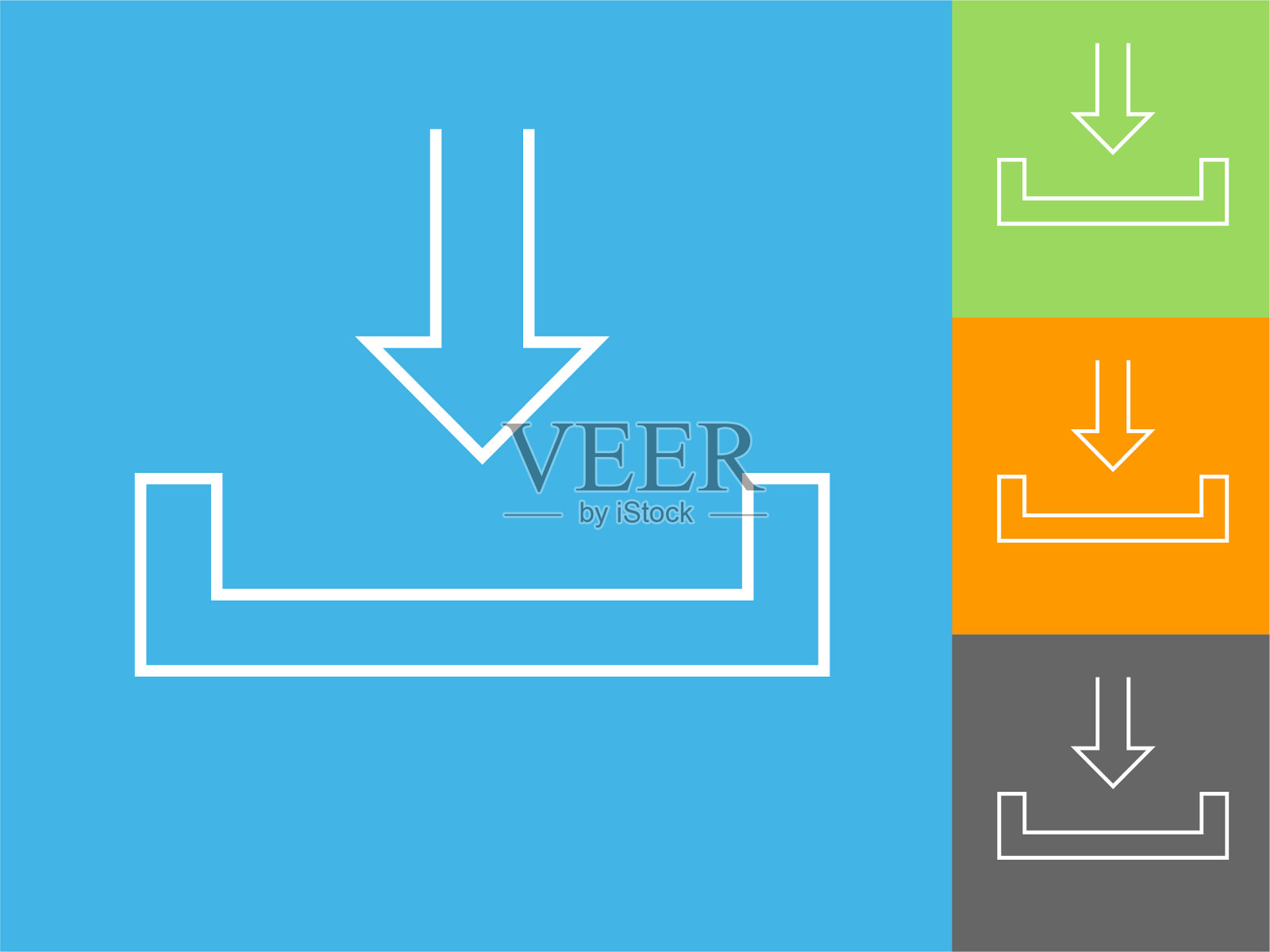下载托盘与箭头图标插画图片素材