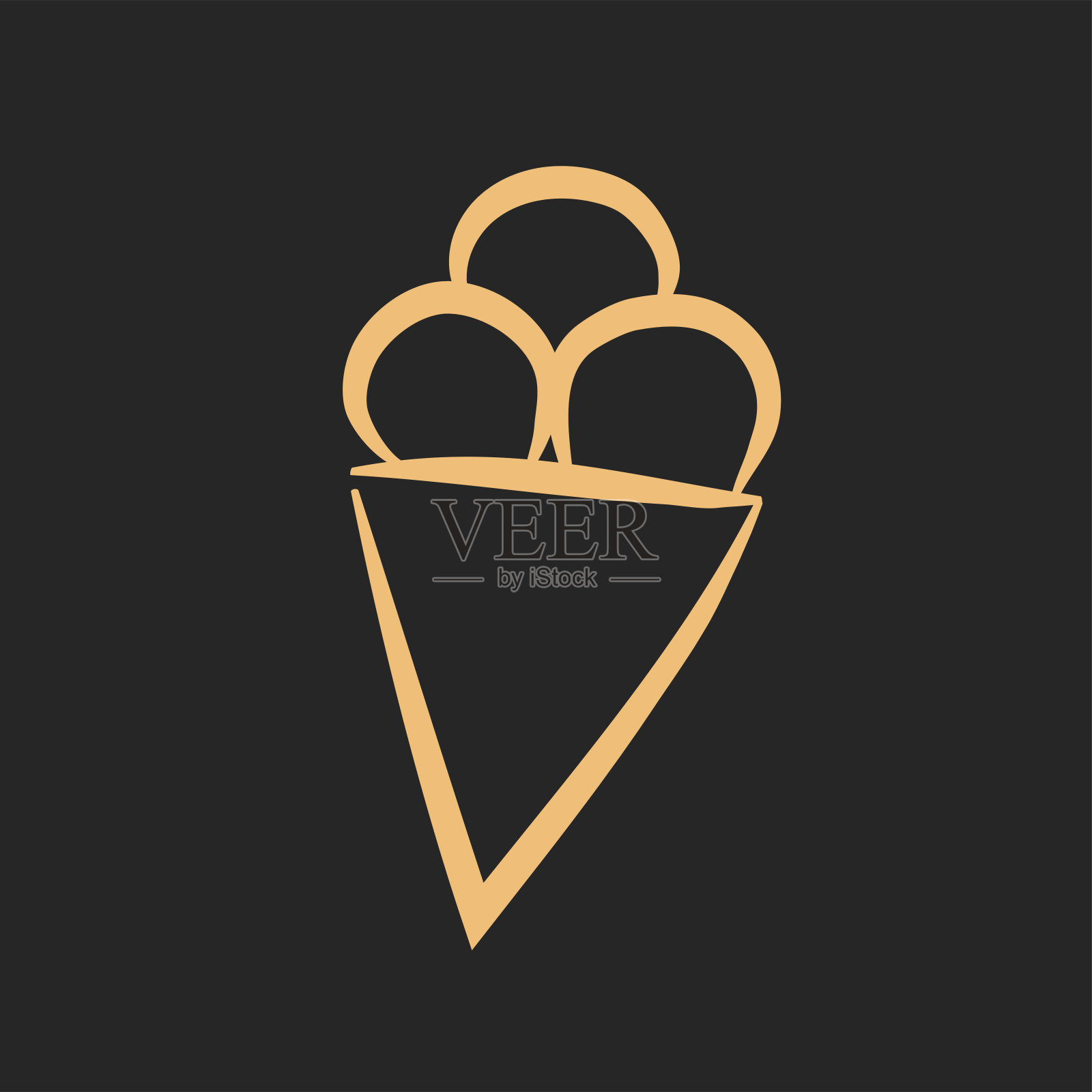 夏日冰淇淋图标插画图片素材