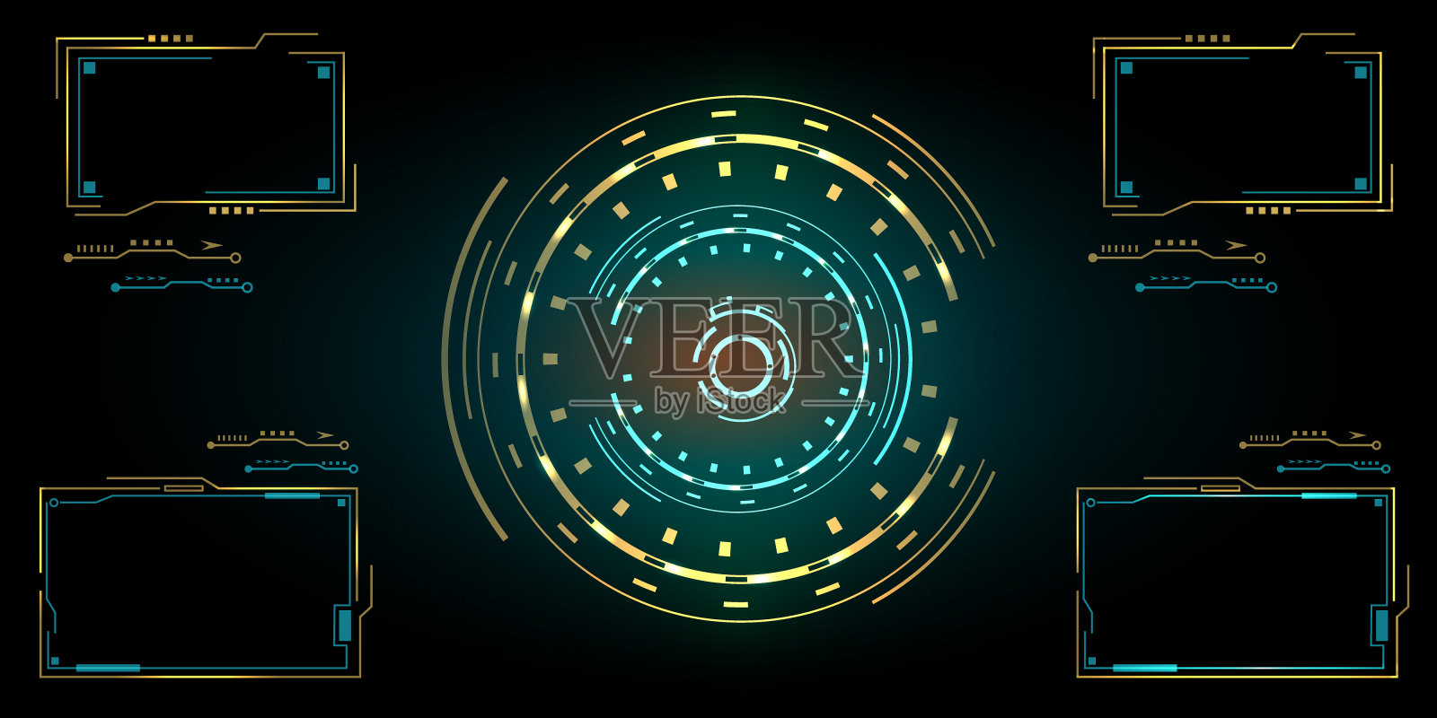 科幻未来的用户界面。插画图片素材