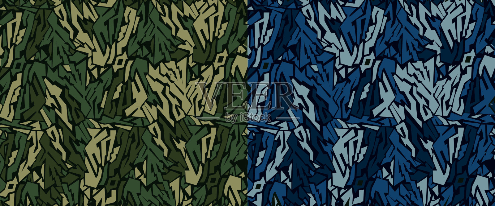 无缝现代迷彩抽象图案，军事迷彩重复图案设计的军队背景，印刷服装，面料，运动t恤球衣，网页横幅，海报，卡片和壁纸插画图片素材