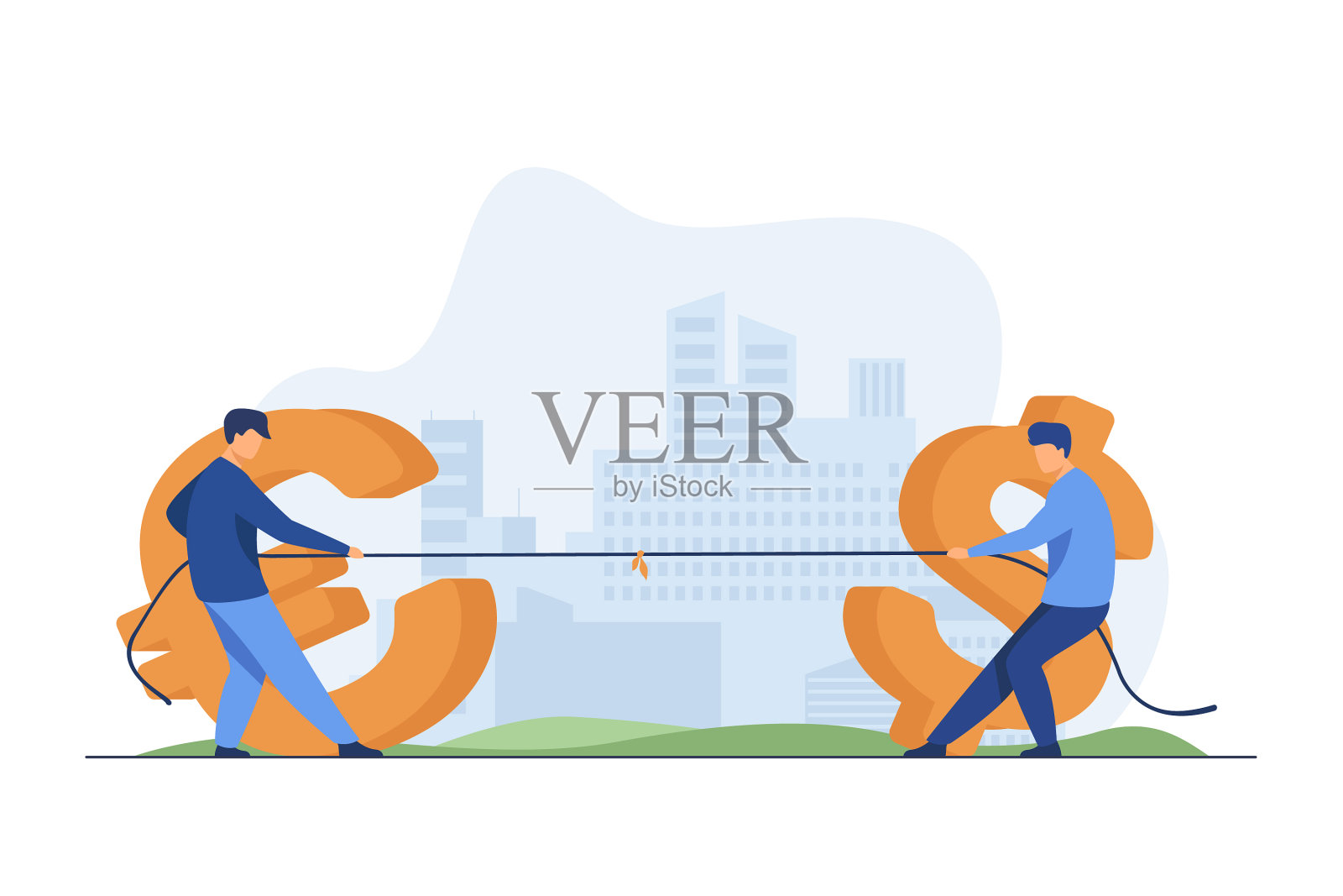 美元和欧元的竞争设计元素图片