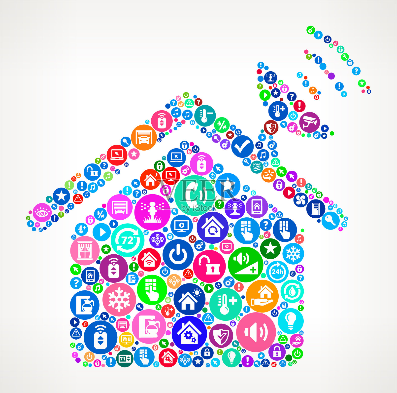 家庭菜家庭自动化技术图标模式图标素材