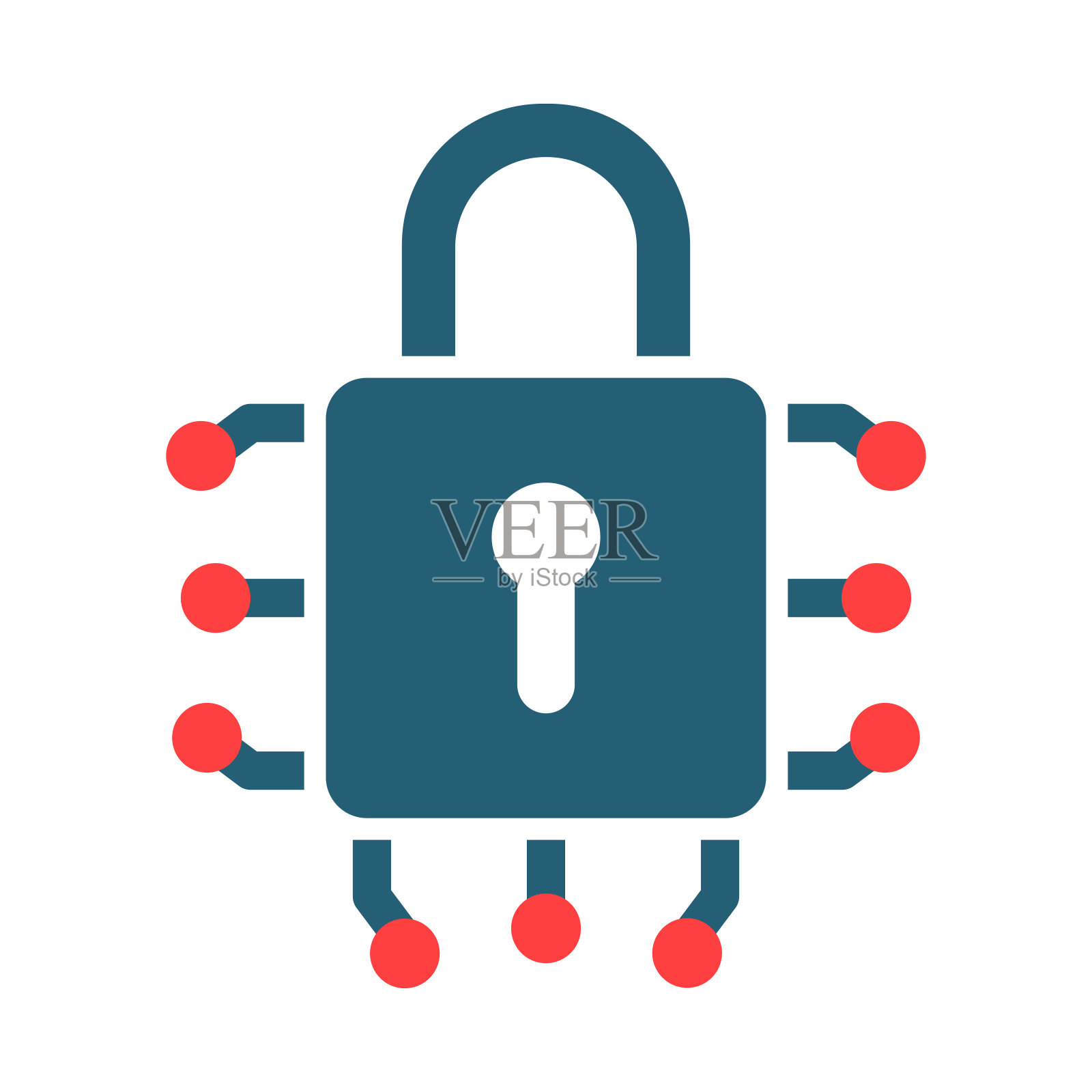 网络安全字形两色图标个人和商业用途。插画图片素材