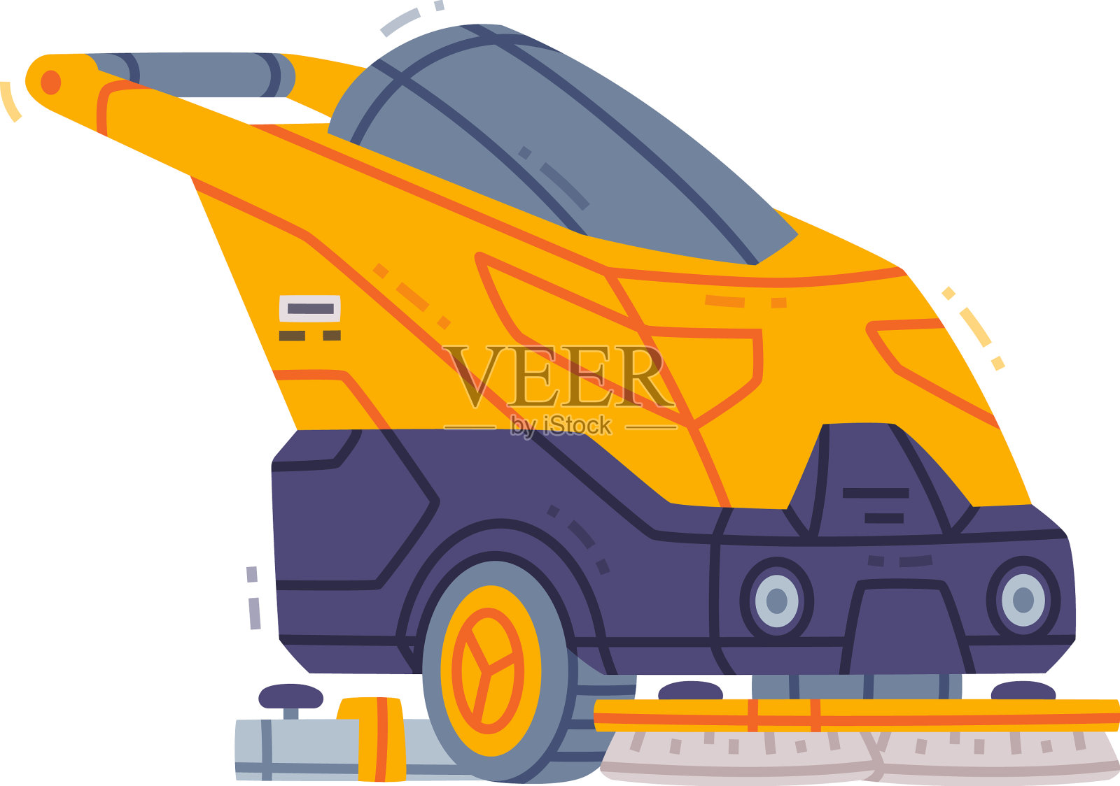 扫地机作为清洁设备设计元素图片