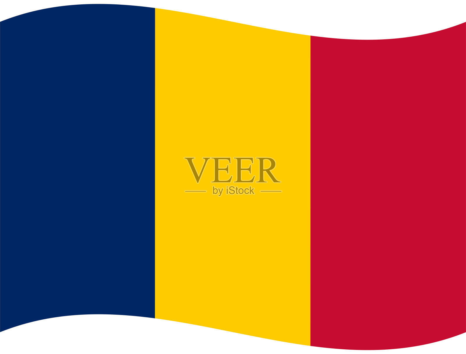 乍得旗插画图片素材