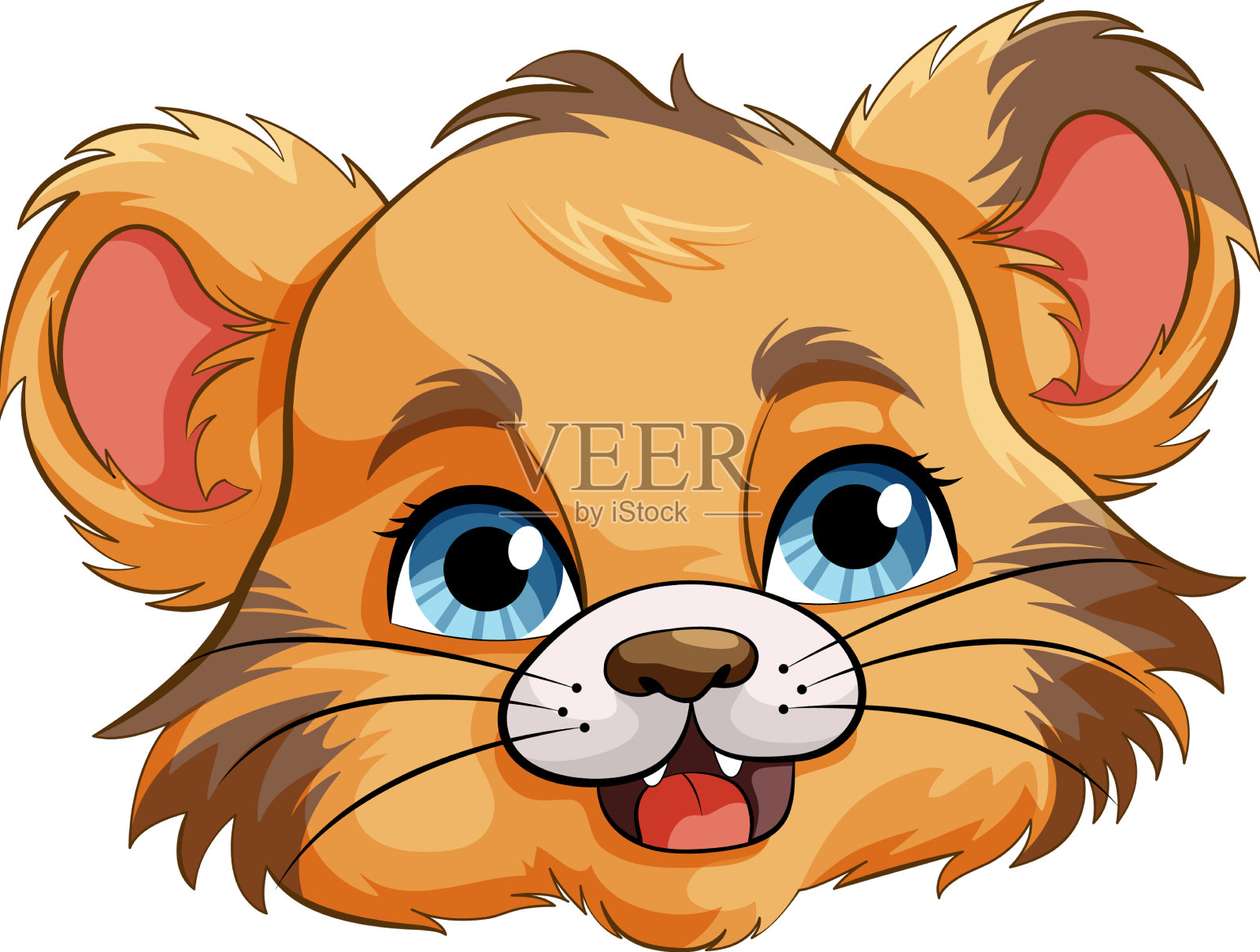 小虎头卡通人物设计元素图片