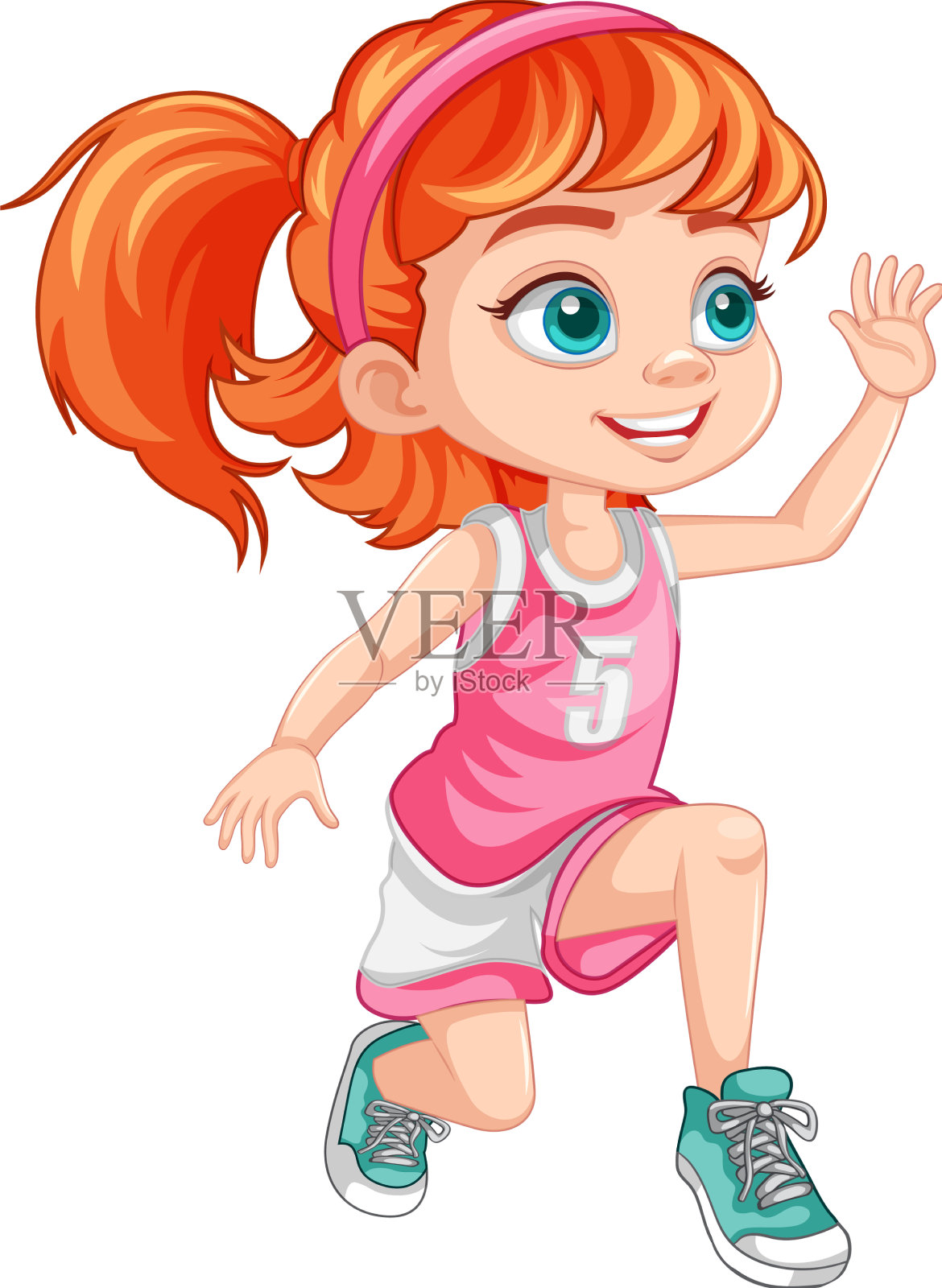 穿篮球服的女孩设计元素图片