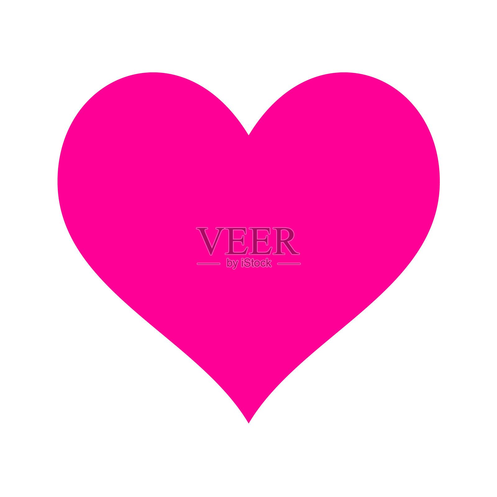 由四个锚点组成的极简扁平心形图标插画图片素材