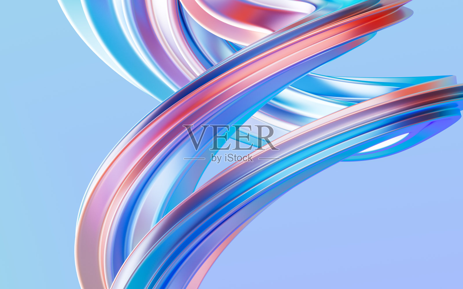 抽象渐变曲线背景，3D渲染照片摄影图片