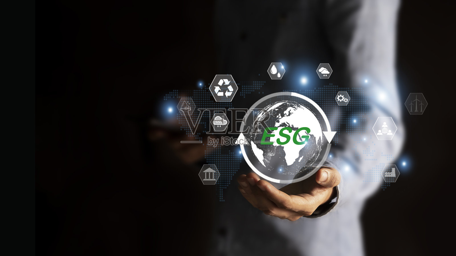 掌握ESG图标概念，实现环境可持续组织发展照片摄影图片