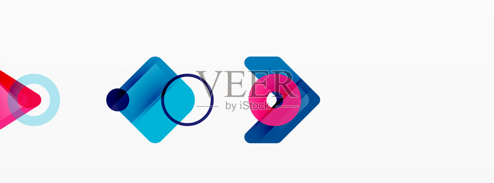 彩色几何抽象背景最小插画图片素材