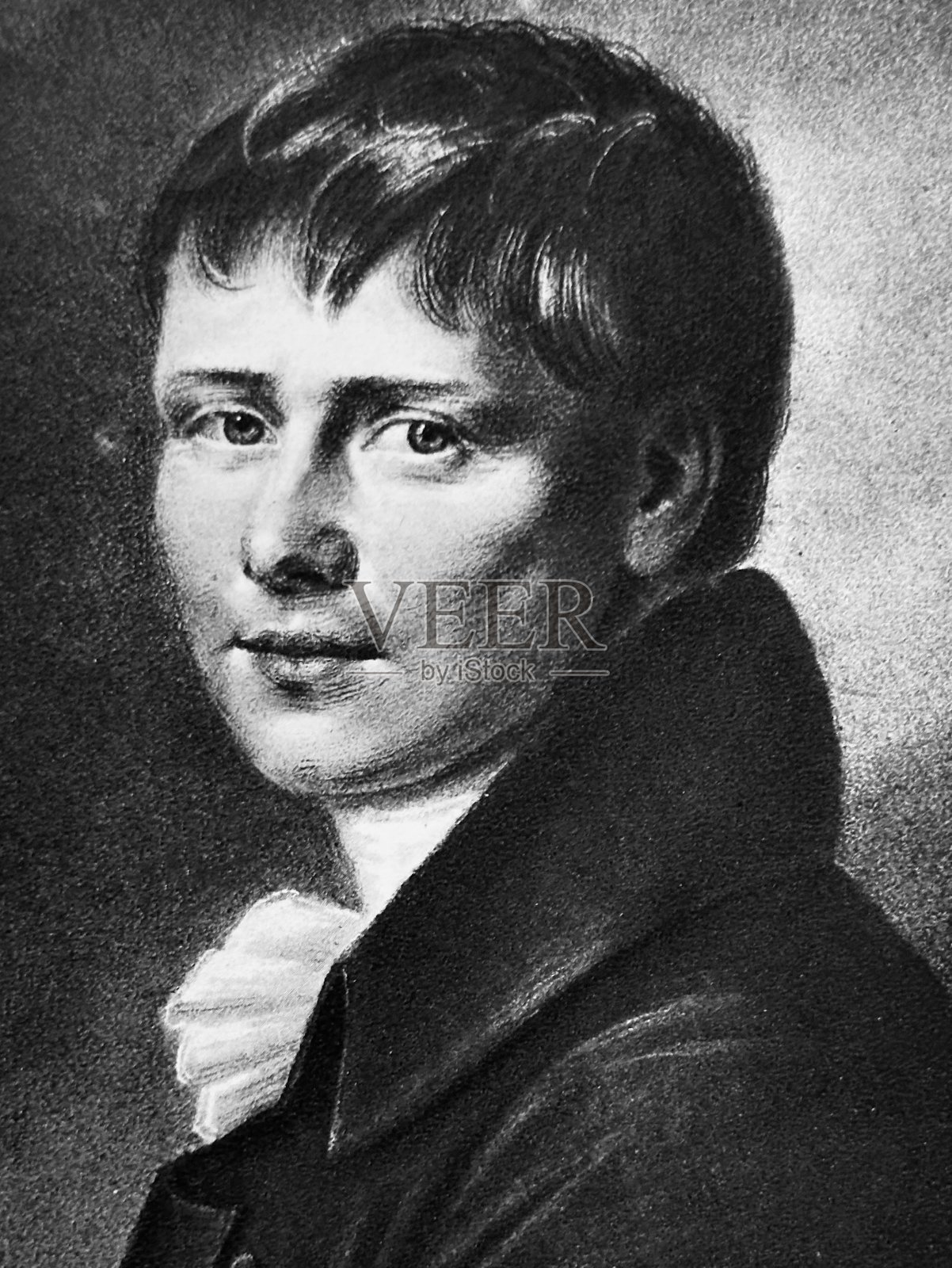 Heinrich von Kleist，德国作家插画图片素材