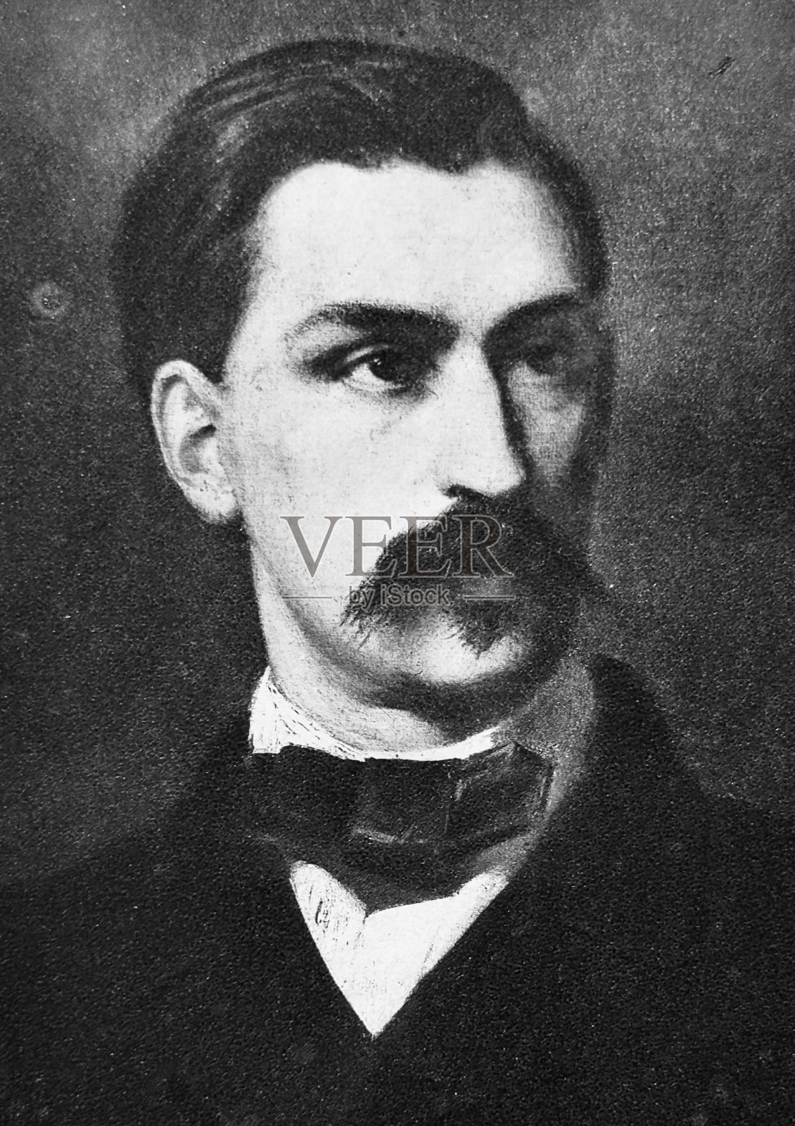 Heinrich von Treitschke，德国历史学家插画图片素材