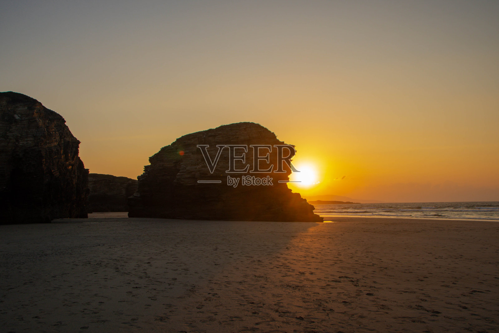 西班牙加利西亚大教堂海滩照片摄影图片