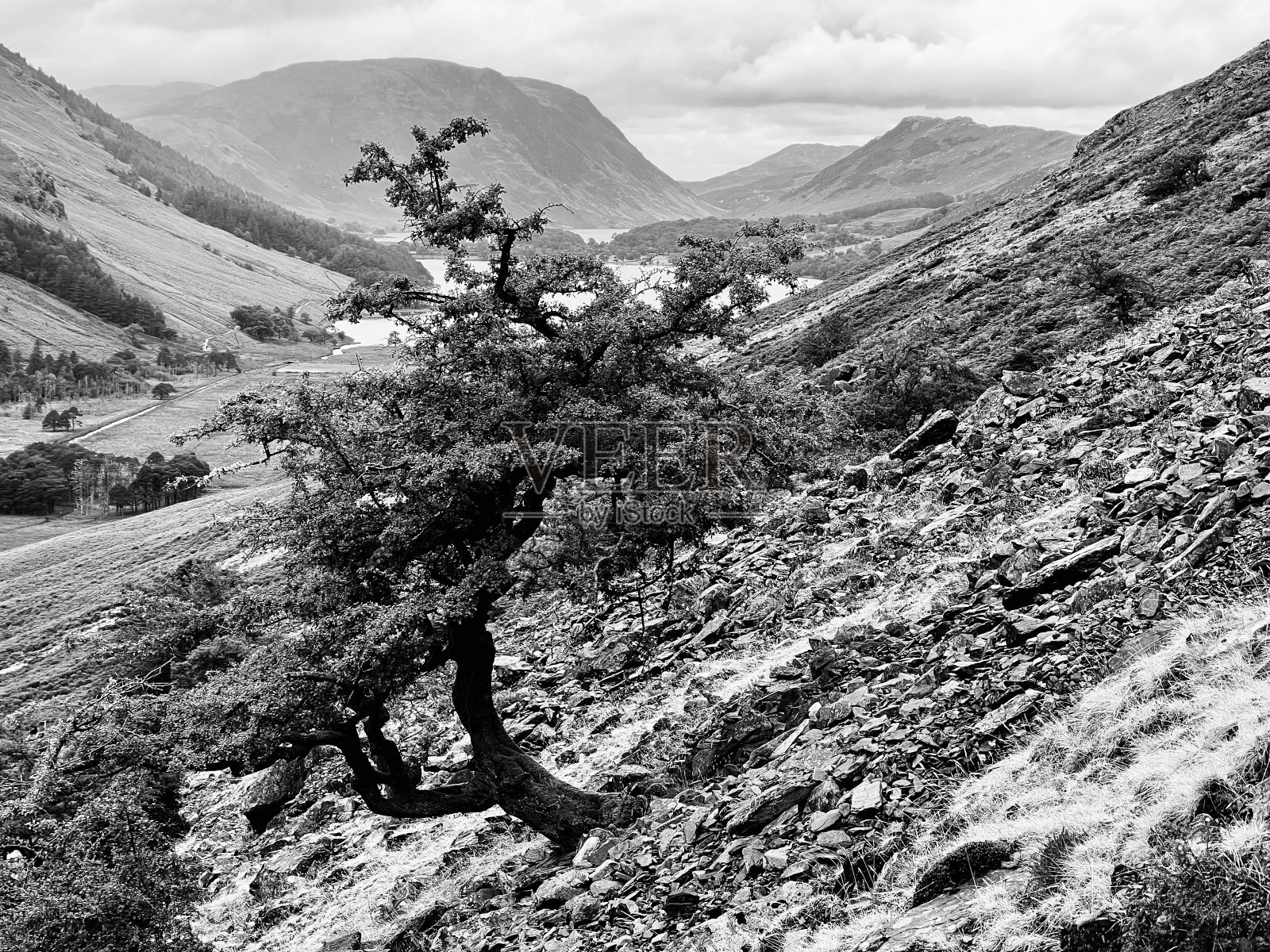 坎布里亚郡风景秀丽的山景照片摄影图片