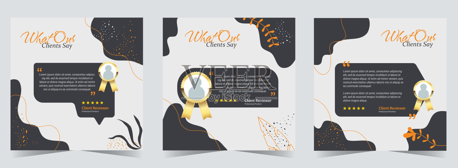 创意的奖状横幅张贴模板插画图片素材