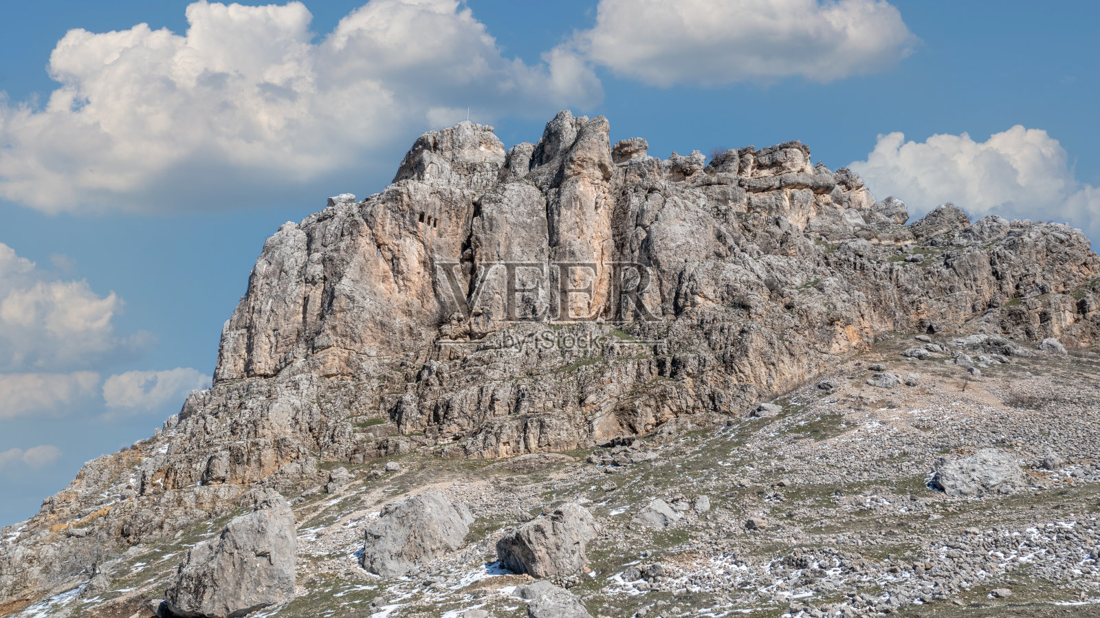 俯瞰历史悠久的格尔城堡Adıyaman照片摄影图片