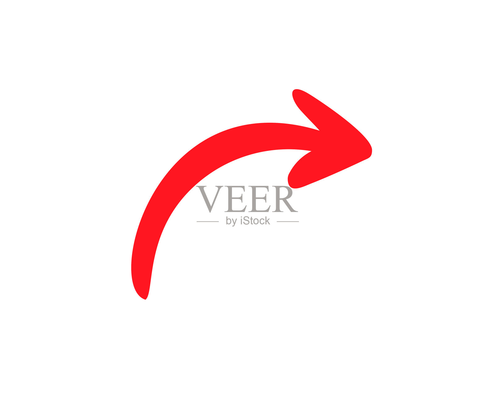 红色弯箭头图标标志。箭头图标为您的网站设计，标志，应用程序，用户界面。箭头表示方向符号的矢量设计和说明。插画图片素材