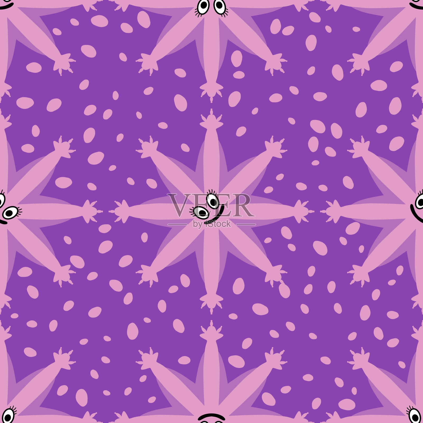 冬季圣诞无缝图案包装纸插画图片素材