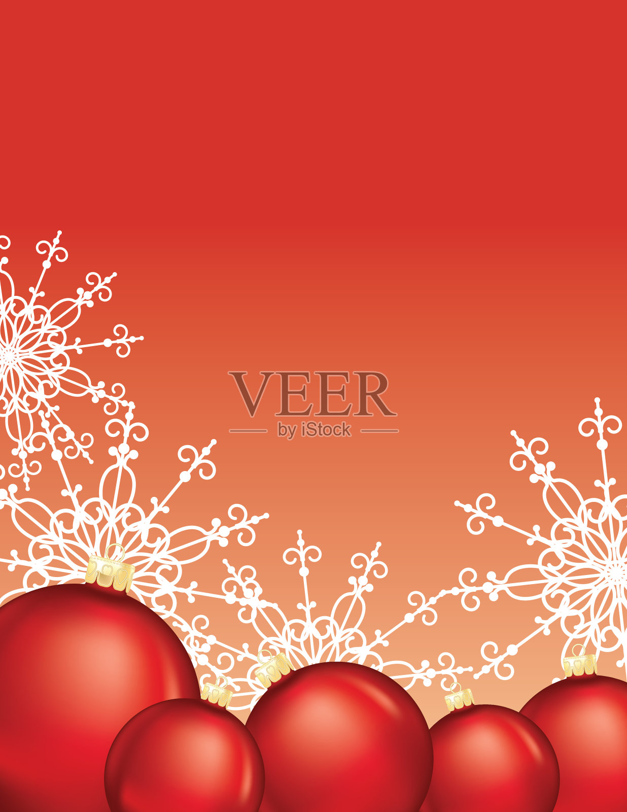 圣诞球的背景插画图片素材