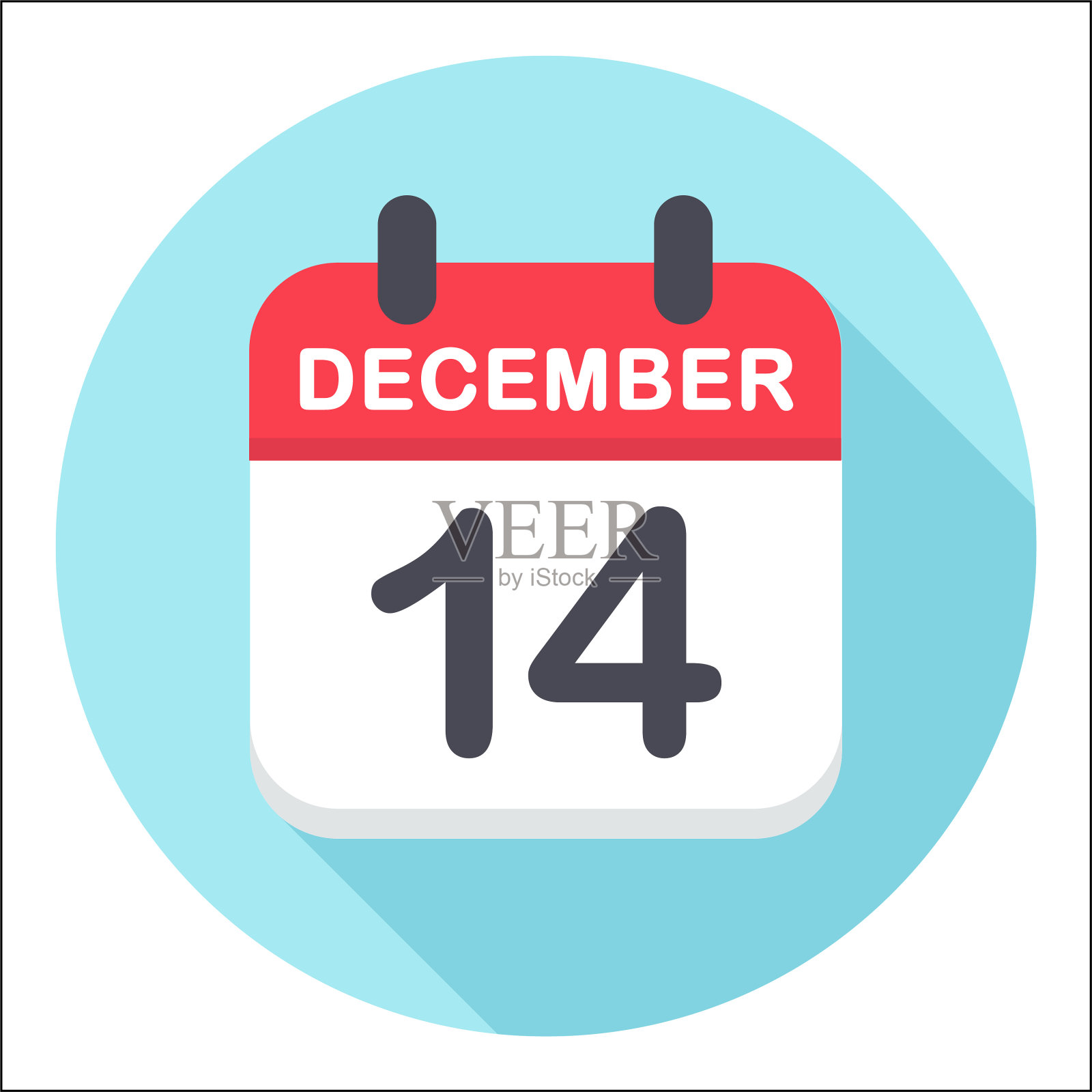 12月14日-日历图标-轮插画图片素材