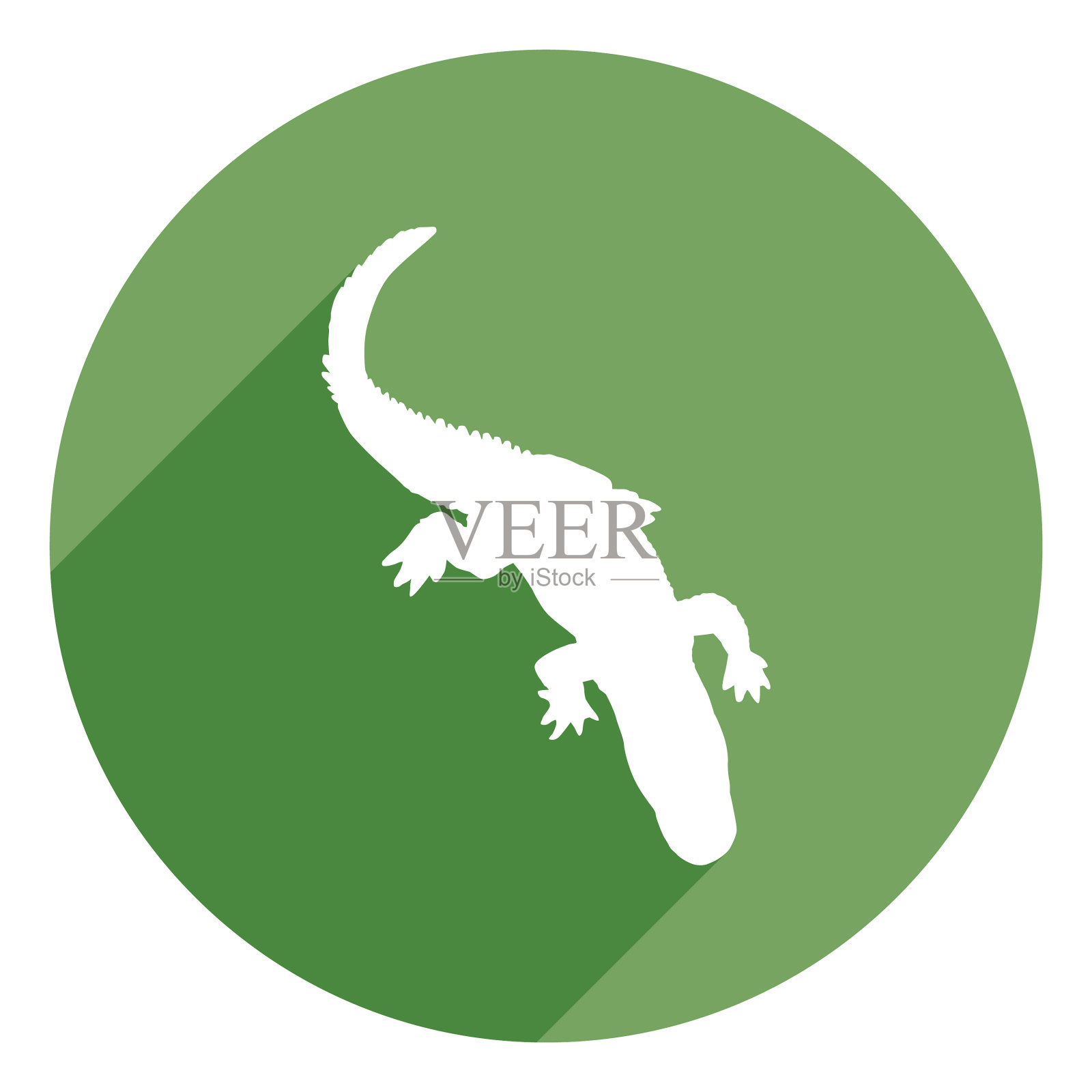 绿色鳄鱼图标设计元素图片