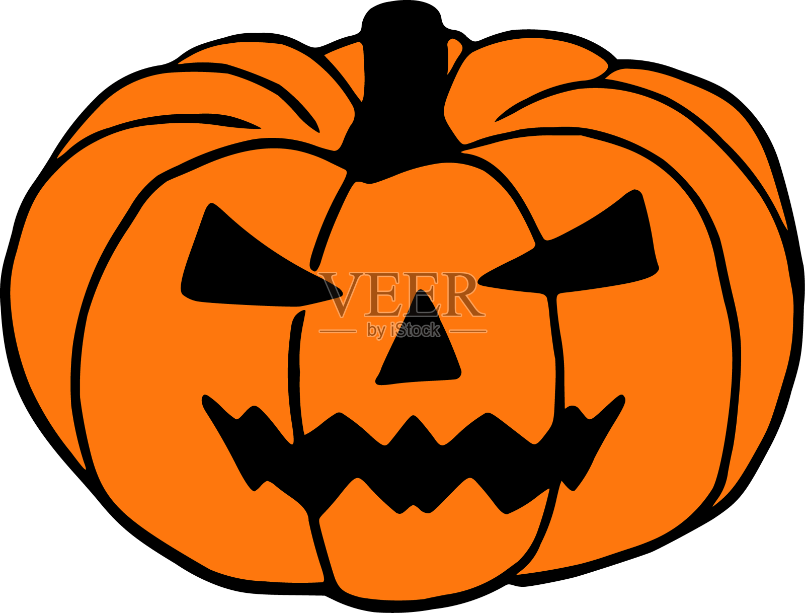 疯狂杰克灯笼手绘艺术万圣节设计元素图片