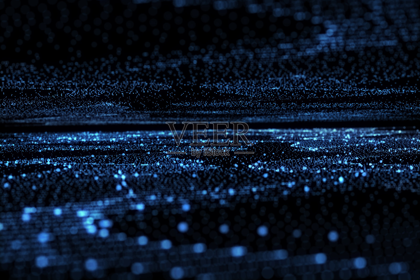 大数据概念，计算机图像的蓝色和蓝色的海洋波纹照片摄影图片