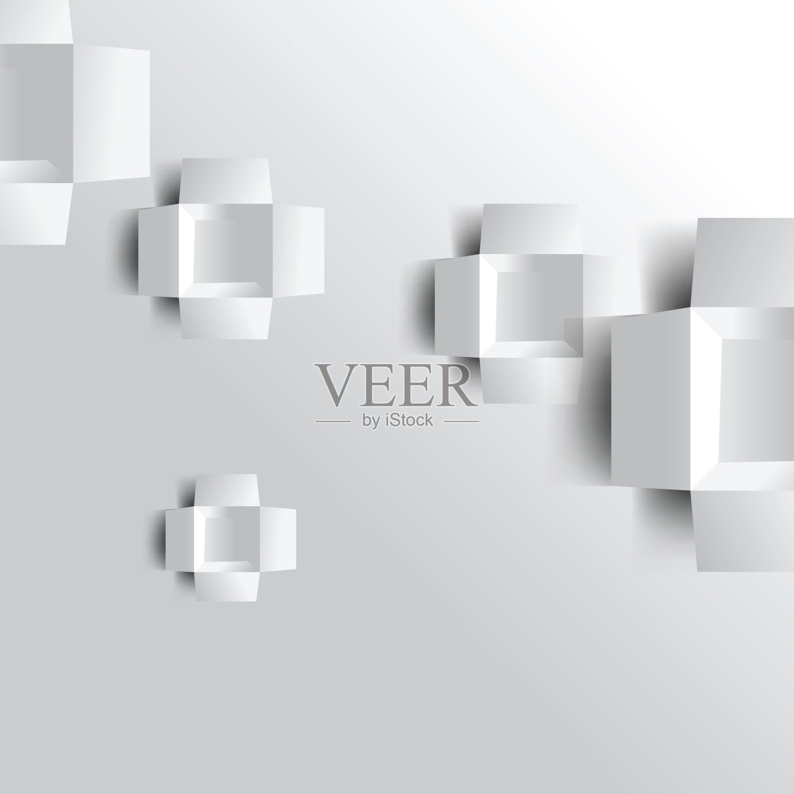 现代3D盒子背景插画图片素材