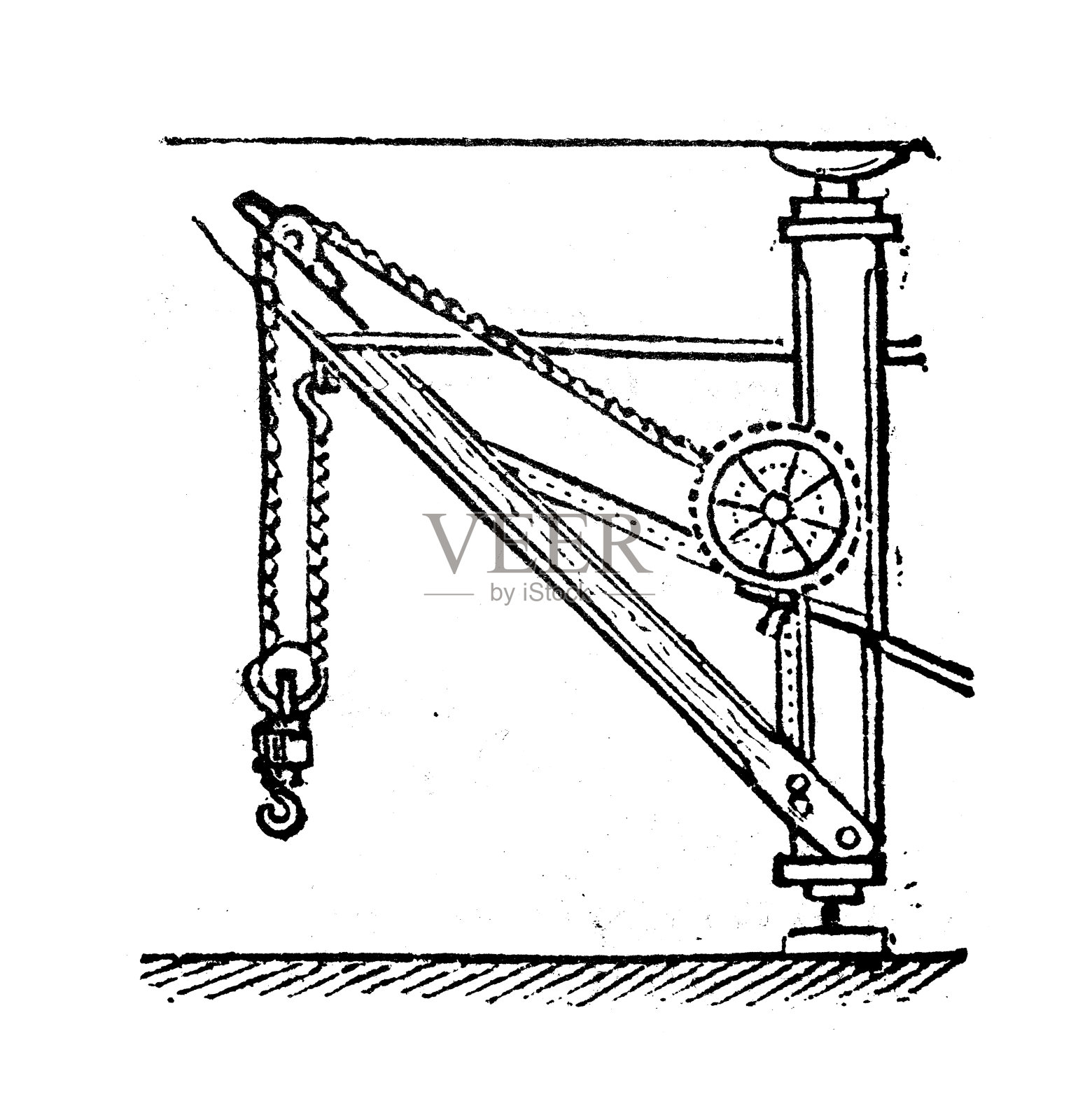 古玩雕刻插画:鹤插画图片素材
