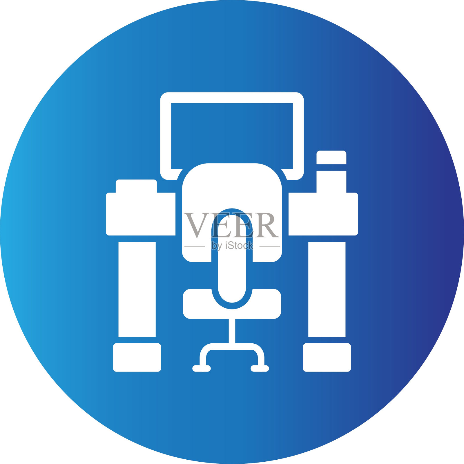 工作场所的图标插画图片素材