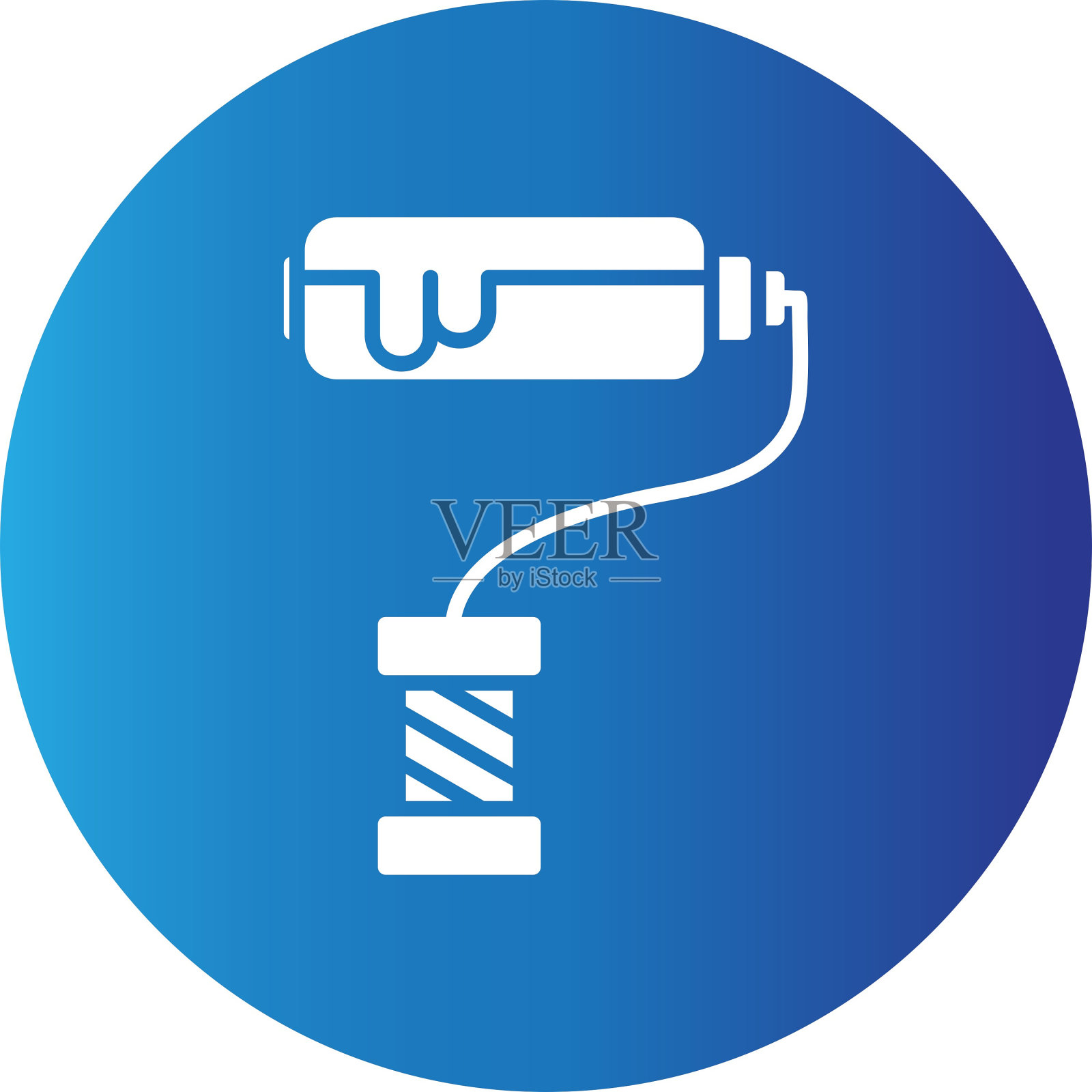 油漆滚筒图标插画图片素材