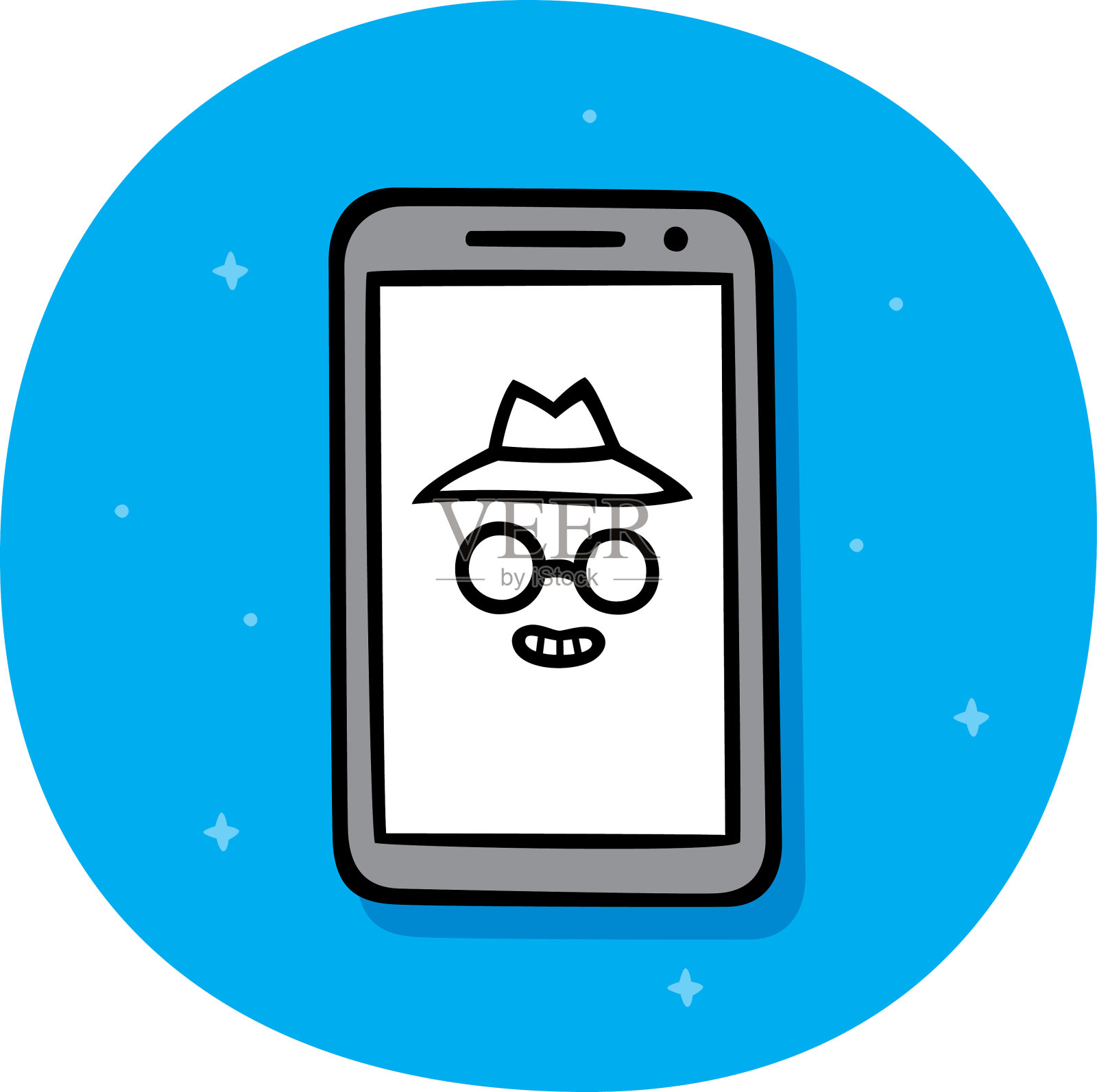 智能手机涂鸦2插画图片素材