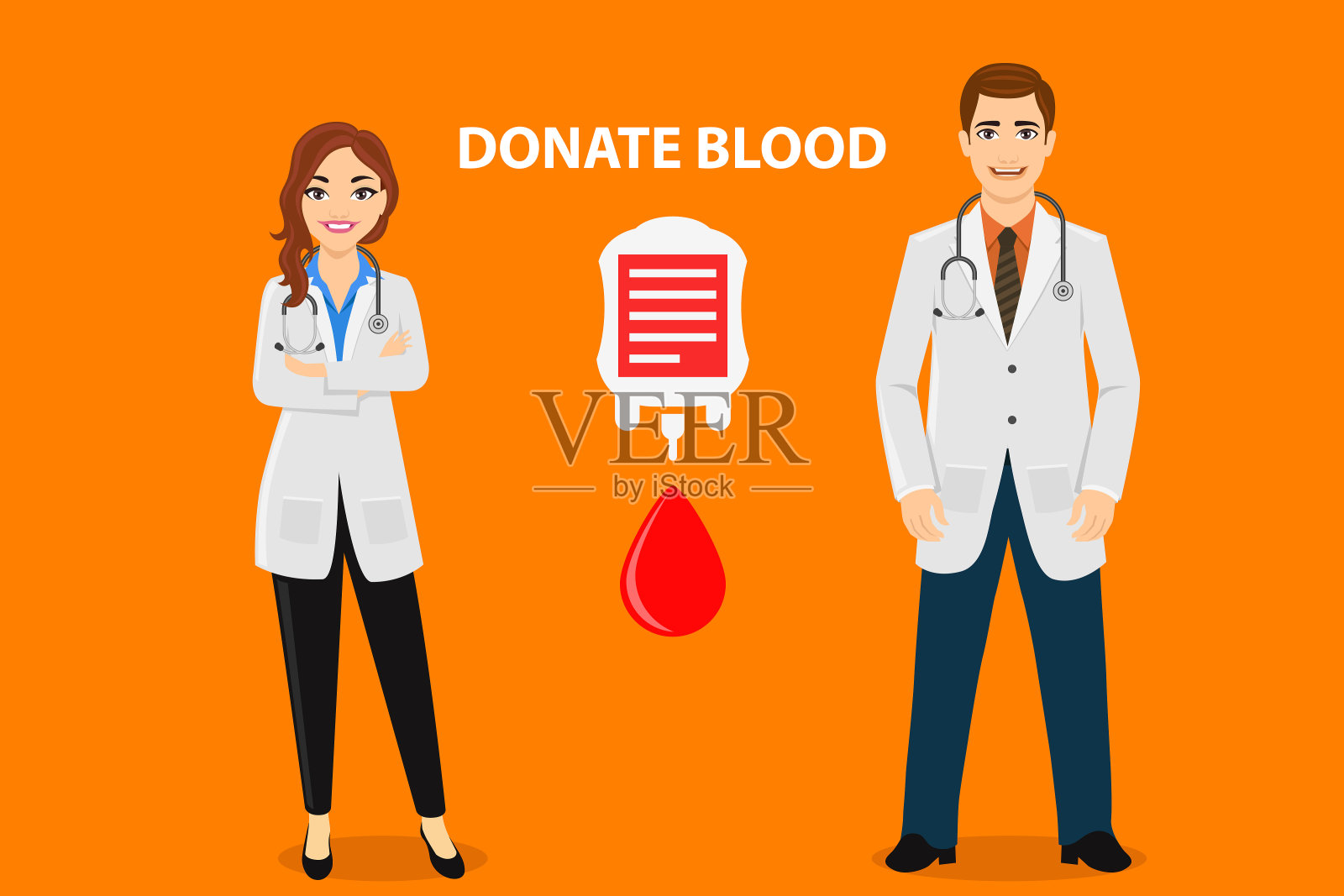 献血的概念插画图片素材