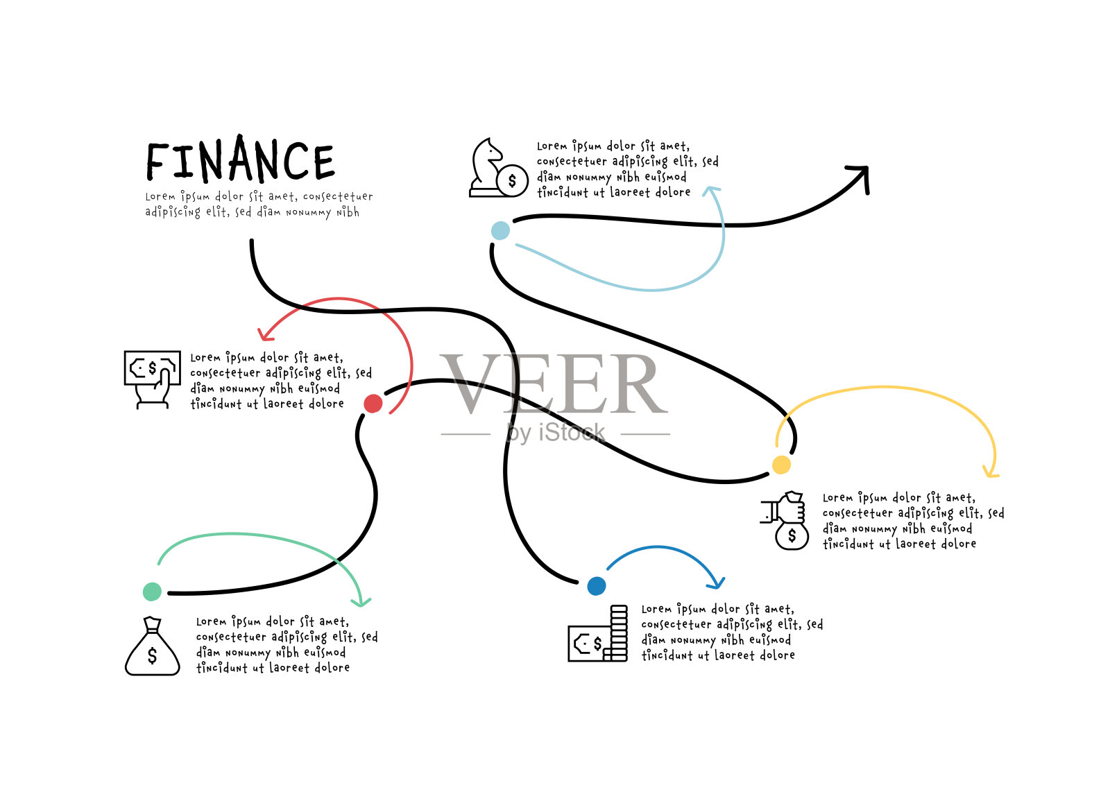 财务，支付，投资策略，费用，会计，众筹图标插画图片素材