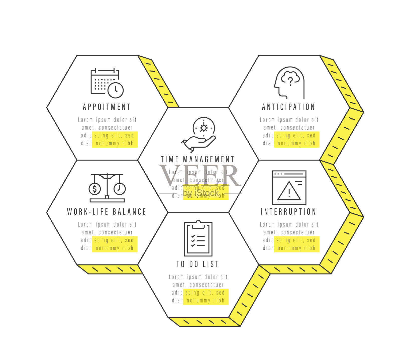 时间管理信息图设计插画图片素材