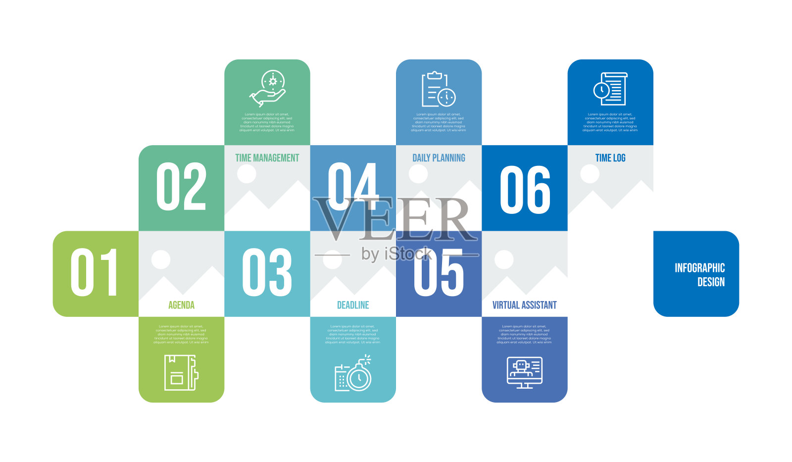 时间管理信息图设计插画图片素材