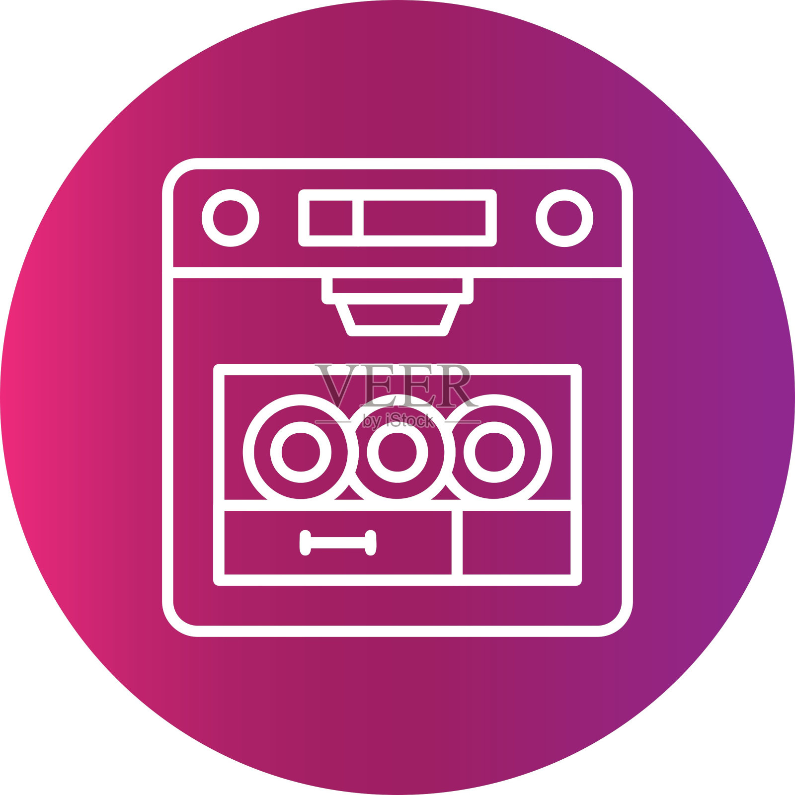 洗碗机的图标插画图片素材