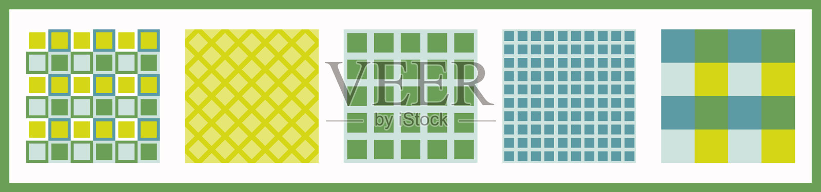 阳刚的热带格子法兰绒无缝插画图片素材