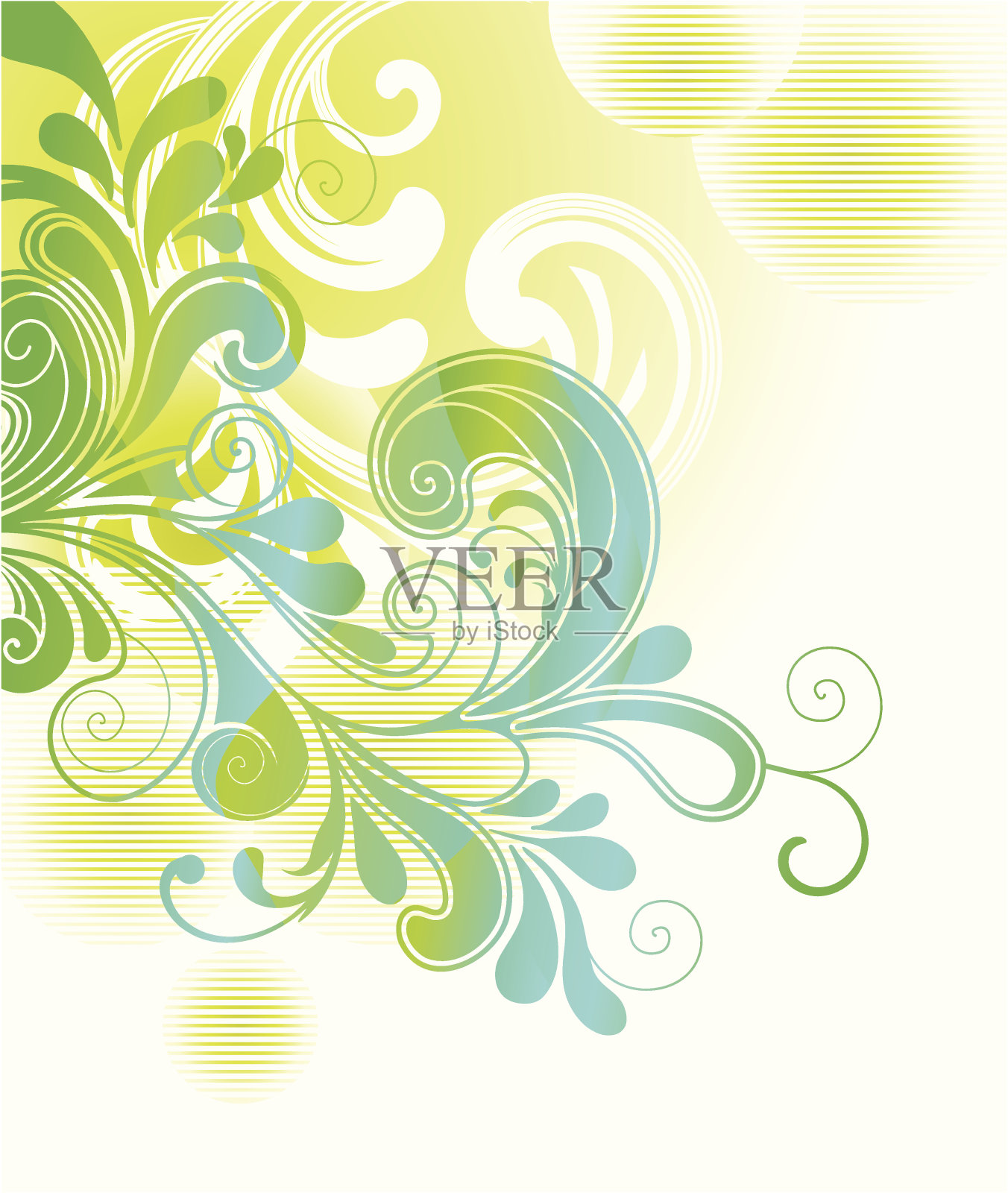 绿色的幻想插画图片素材